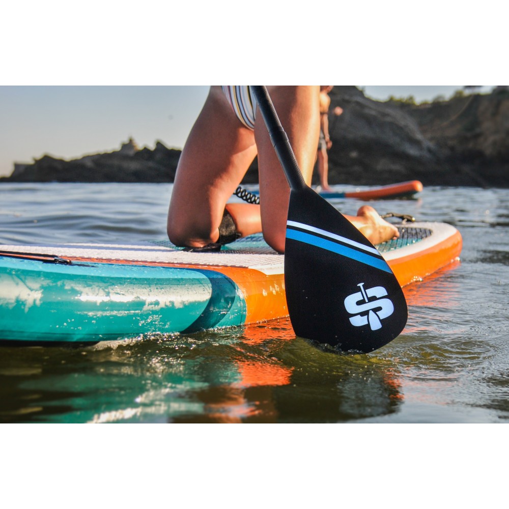 Pagaie de Stand Up Paddle réglable de 175 à 215cm et démontable en 3 sections - 100% Carbone - Modèle Vela