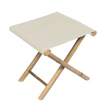 Tabouret en Bambou 45 x 42 x 47 cm, Toile détachable