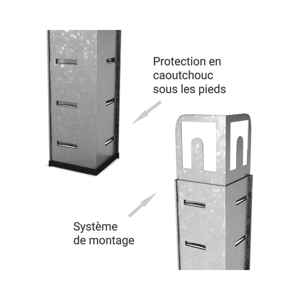 Étagère de rangement polyvalente en métal (lot de 2) Charge lourde Max 875kg - 180 X 90 X 40 cm - Gris