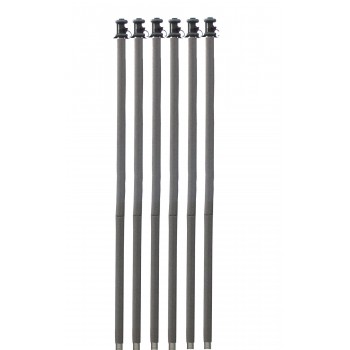 Pack de 6 Mousses de protection des Perches - Trampoline - 8FT - 244cm - Noir