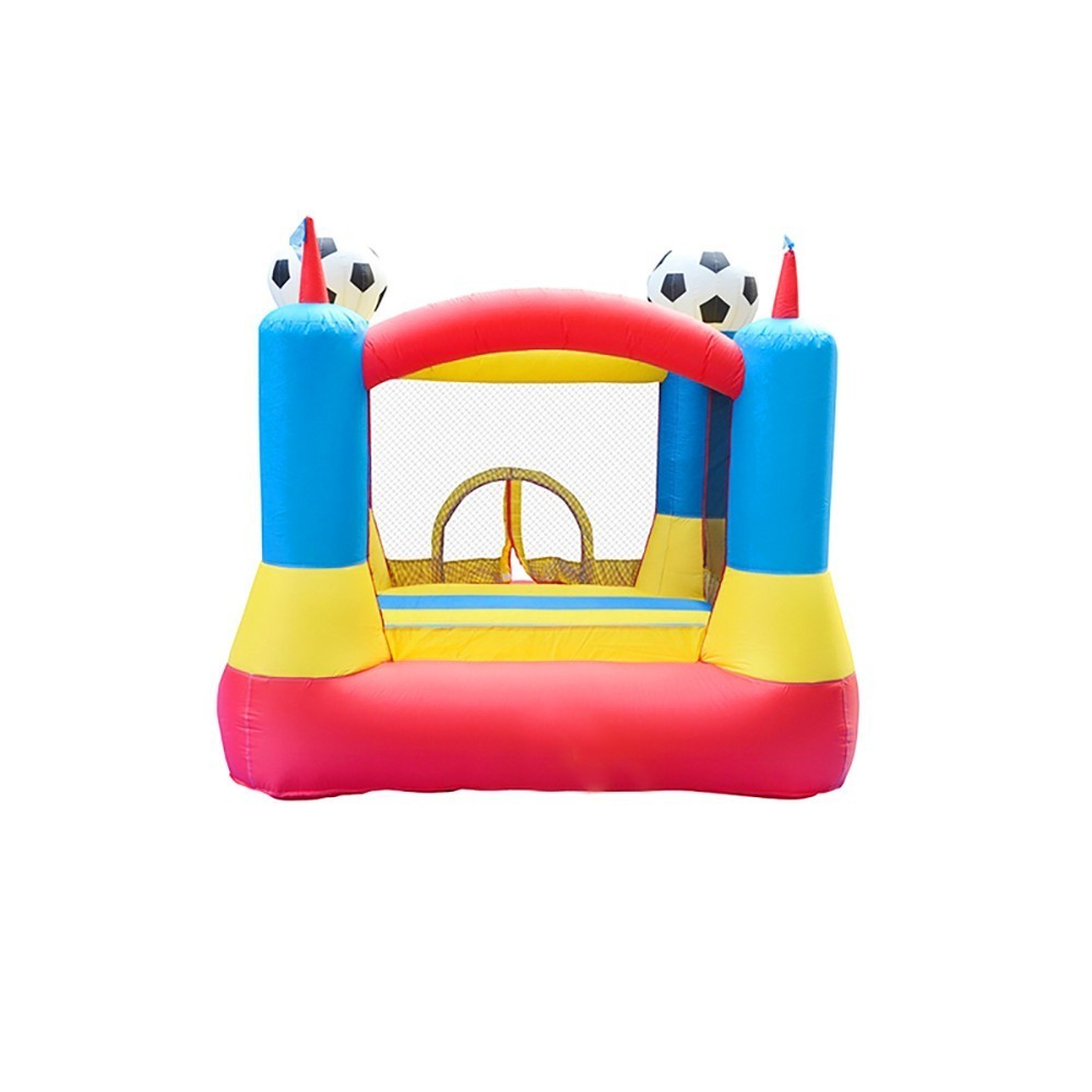 Château gonflable 2,25m : aire de jeux rebondissante - souffleur et sac de rangement inclus - Football Aréna Castle