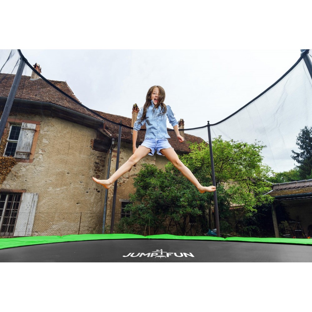 Trampoline extérieur 430 cm - filet de sécurité + matelas de protection + echelle - norme EU