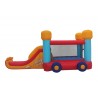 Château Gonflable Bobby avec Toboggan et escalade 4m60, souffleur et sac de rangement inclus