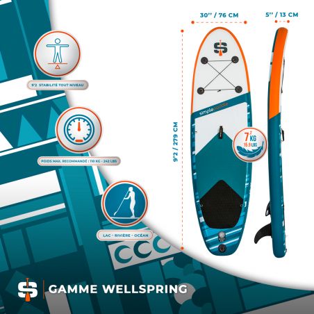 XS 9'2 PACK STAND UP PADDLE