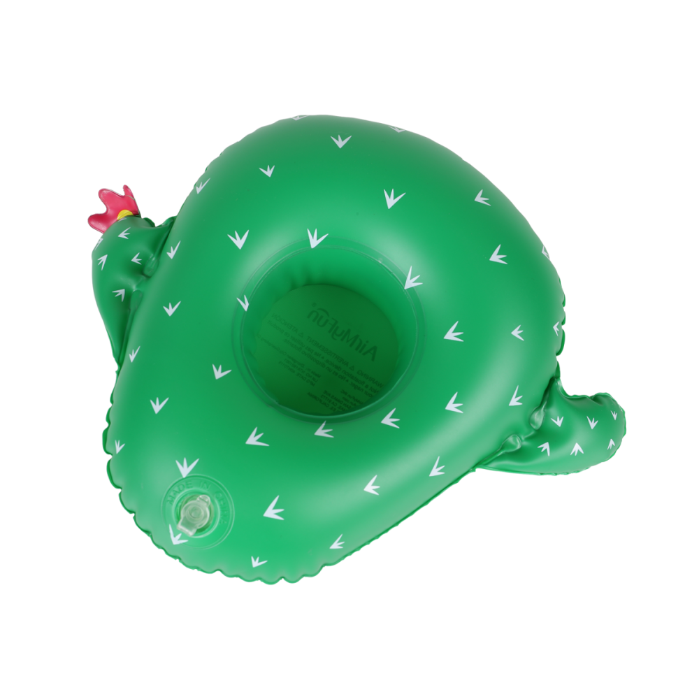 Porte Boisson Gonfable pour Piscine ou Plage, Flotteur, Accessoire d'Eau - Cactus 28x23cm