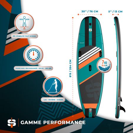 SLADE 8'8 PACK STAND UP PADDLE